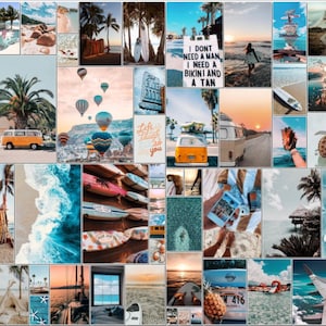 50 Pics Travel Beach Aesthetic Wall Collage Kit DIGITAL | Etsy