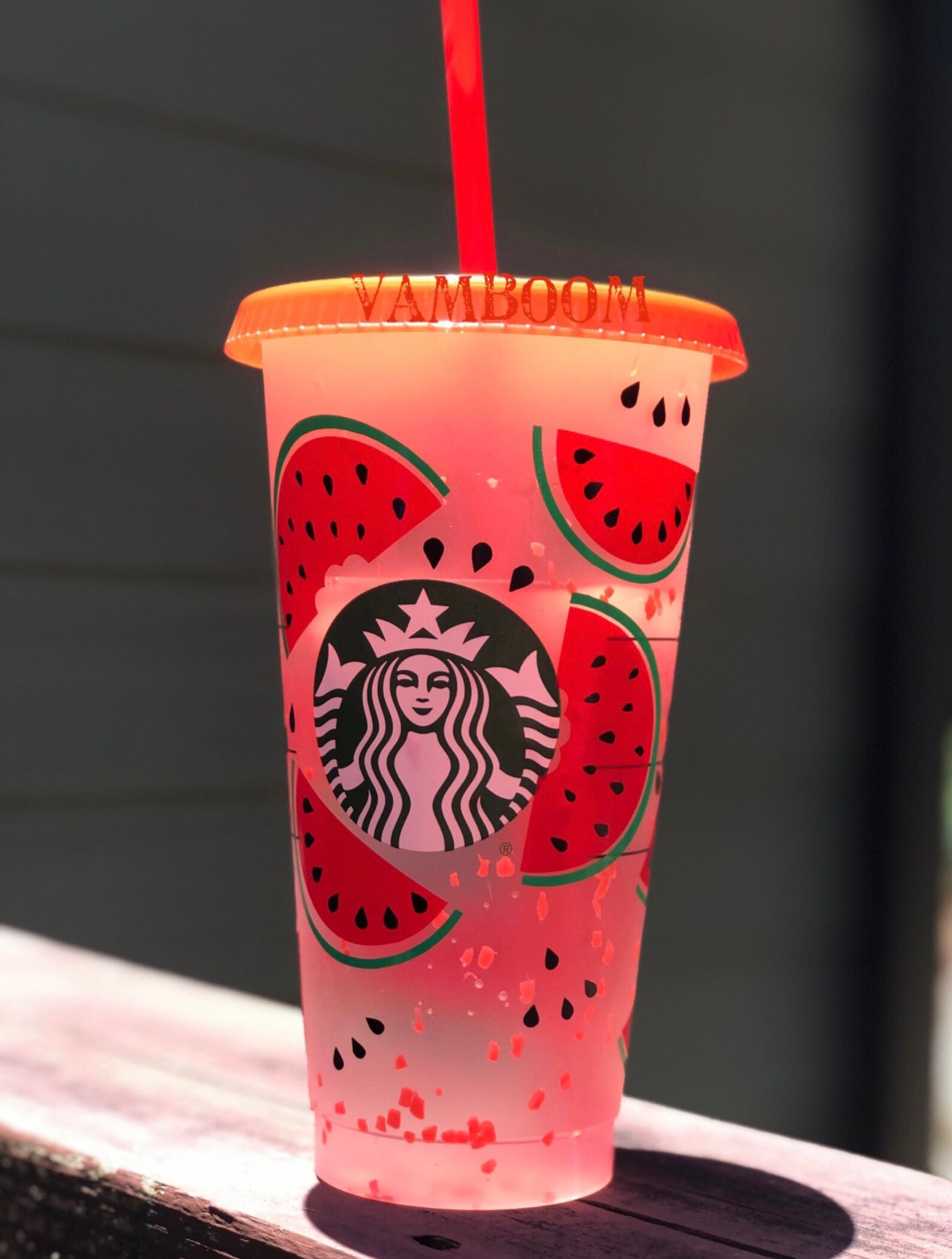 Watermelon Starbucks Cup Starbucks Cold Cup Starbucks Custom Etsy