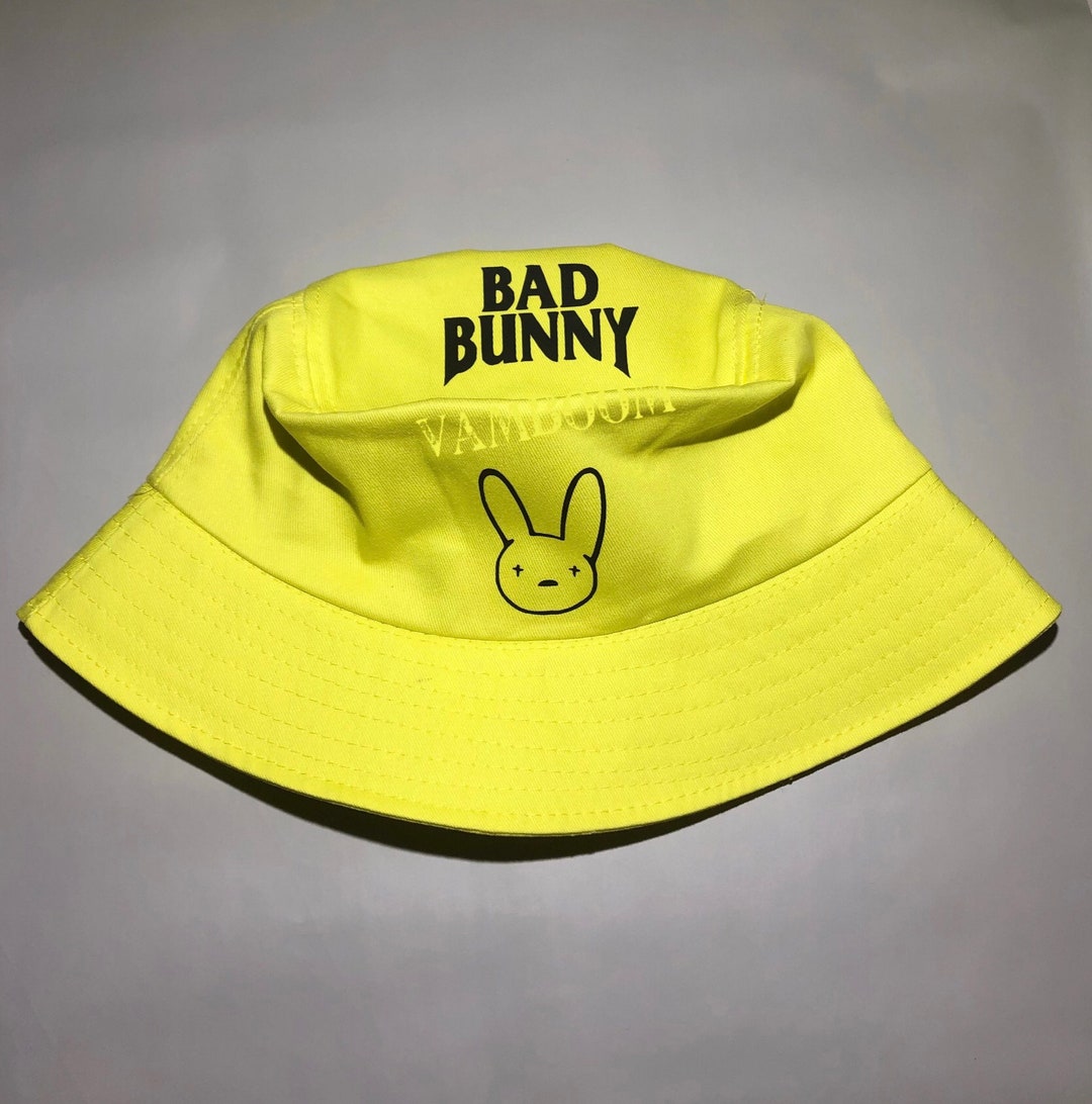 Bad Bunny Bucket Hat Bad Bunny Hat Bad Bunny Yellow Hat Etsy