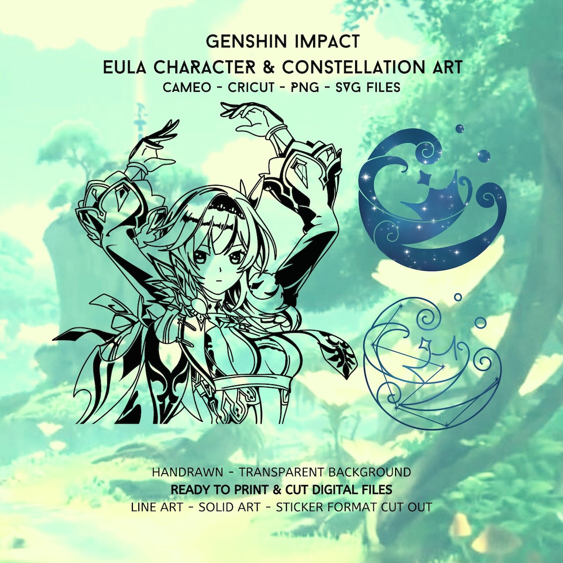 Genshin Impact Svg Bundle EULA DIGITAL FILE Genshin Impact Cut Files ...