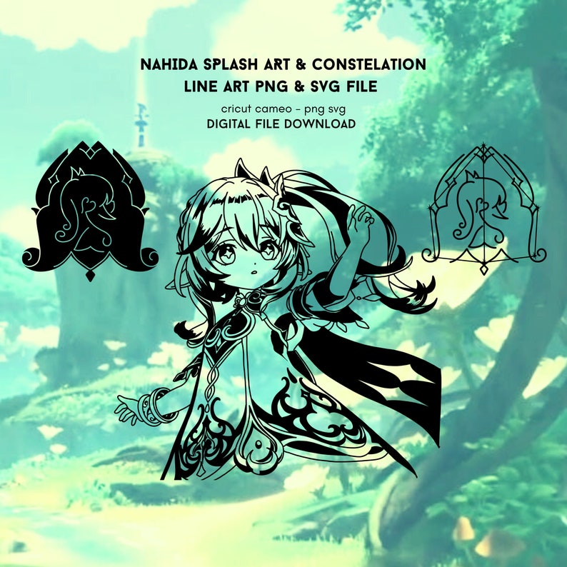 Genshin Impact Svg Bundle NAHIDA DIGITAL FILE Genshin Impact Cut Files ...