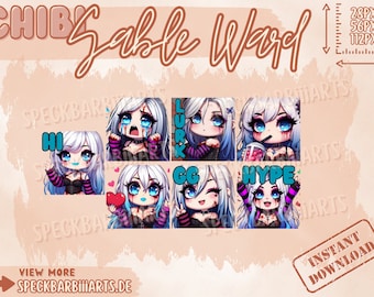 Dead by Daylight - Sable Ward - 7 Emote Bundle | New Surv | Twitch chibi chubby emote | Disord