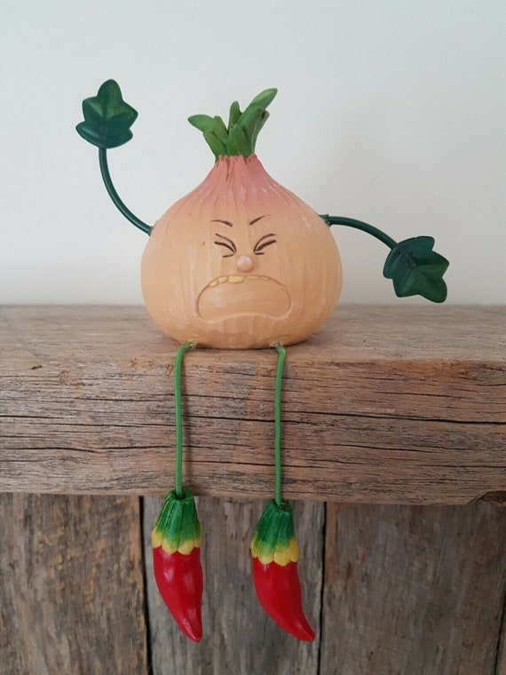 Onion Vegetable Shelf Sitter Ornament Figurine Etsy