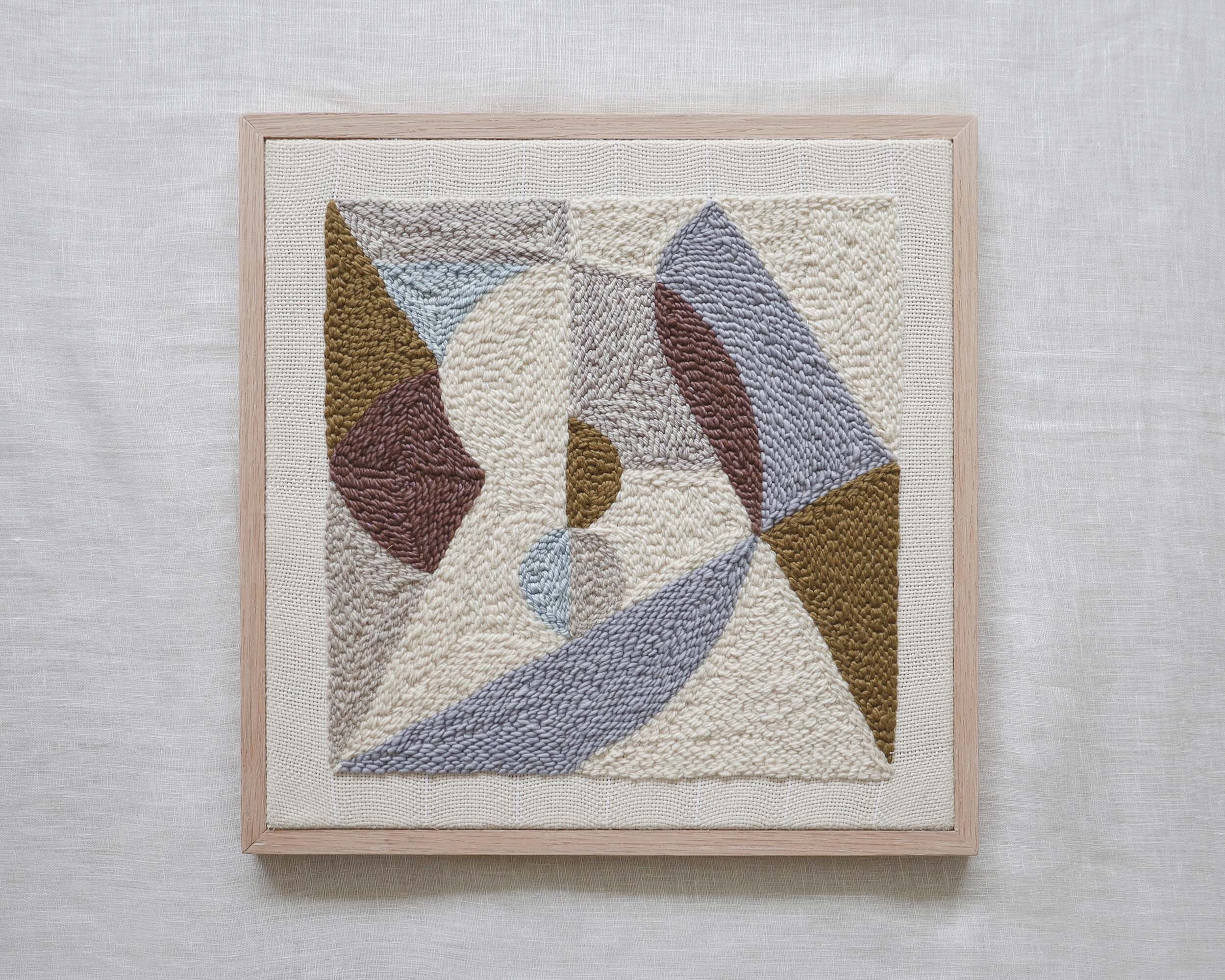 | d'art Punch Needle | Textile de La Fibre Murale Abstraite Encadré Moderne Illustration [P07]