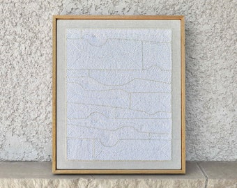Snowy Hills Punch Needle Art: Framed Fiber Artwork (21.5x25.5")