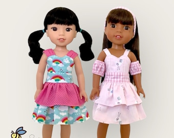 Rosa Dress Pattern for 14.5 inch Dolls (PDF Pattern)