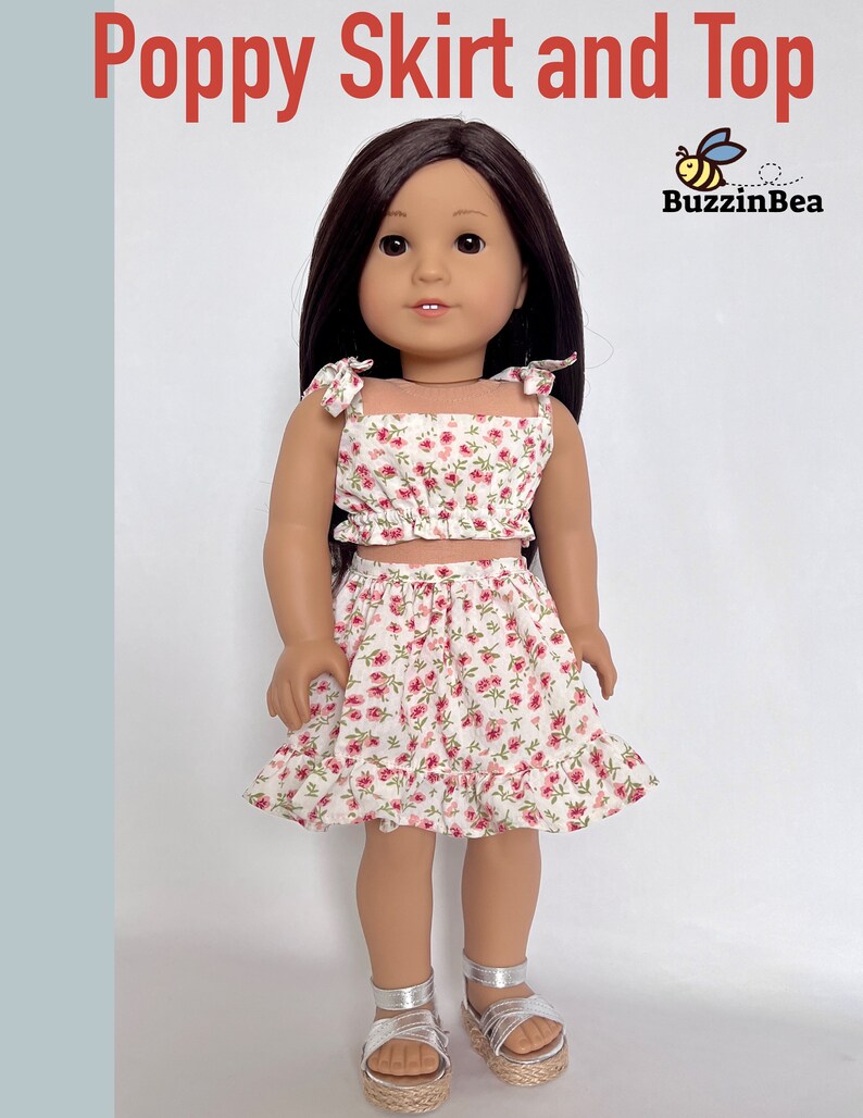Poppy Skirt & Top 18 inch Dolls Pattern Designed to Fit Dolls such as American Girl® PDF image 3