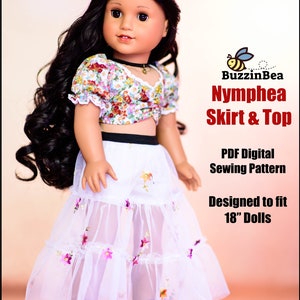 Nymphea Skirt & Top 18 inch Dolls Pattern Fits Dolls such as American Girl®