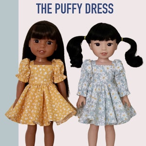 Puffy Dress for 14.5-15 inch Dolls such as    WellieWishers™ - Digital PDF Sewing PatternFits Dolls such as American Girl®