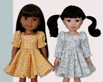 Puffy Dress for 14.5-15 inch Dolls such as    WellieWishers™ - Digital PDF Sewing Pattern