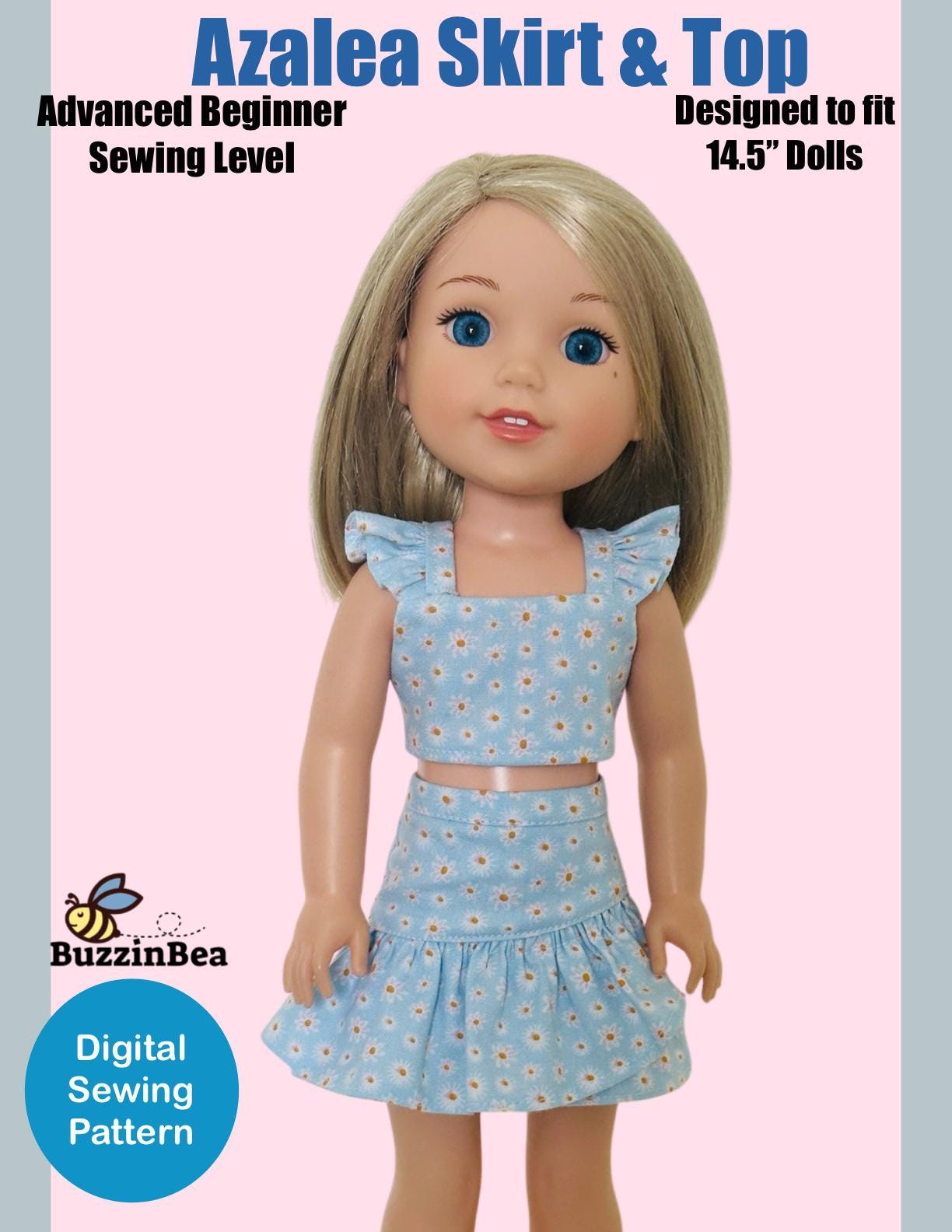 Azalea Skirt and Top Pattern for 14.5inch Dolls (PDF Pattern) - Etsy