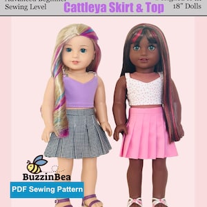 Cattleya Skirt and Top Pattern for 18 inch Dolls (PDF Pattern)