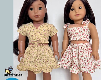 Poppy Skirt & Top 18 inch Dolls Pattern Designed to Fit Dolls such as American Girl® - PDF