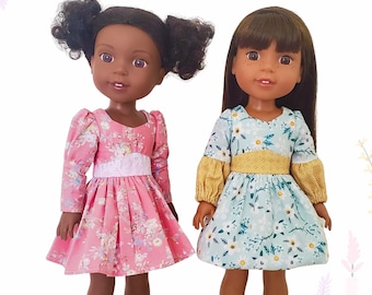 Lupine Dress 14.5-15 inch Dolls Pattern Designed to Fit Dolls such as WellieWishers™- PDF