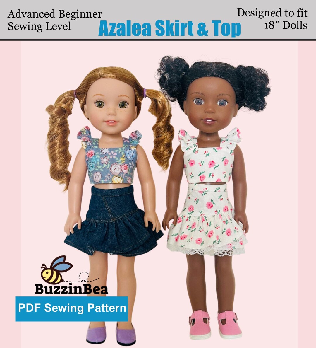 Azalea Skirt and Top Pattern for 14.5inch Dolls (PDF Pattern) - Etsy