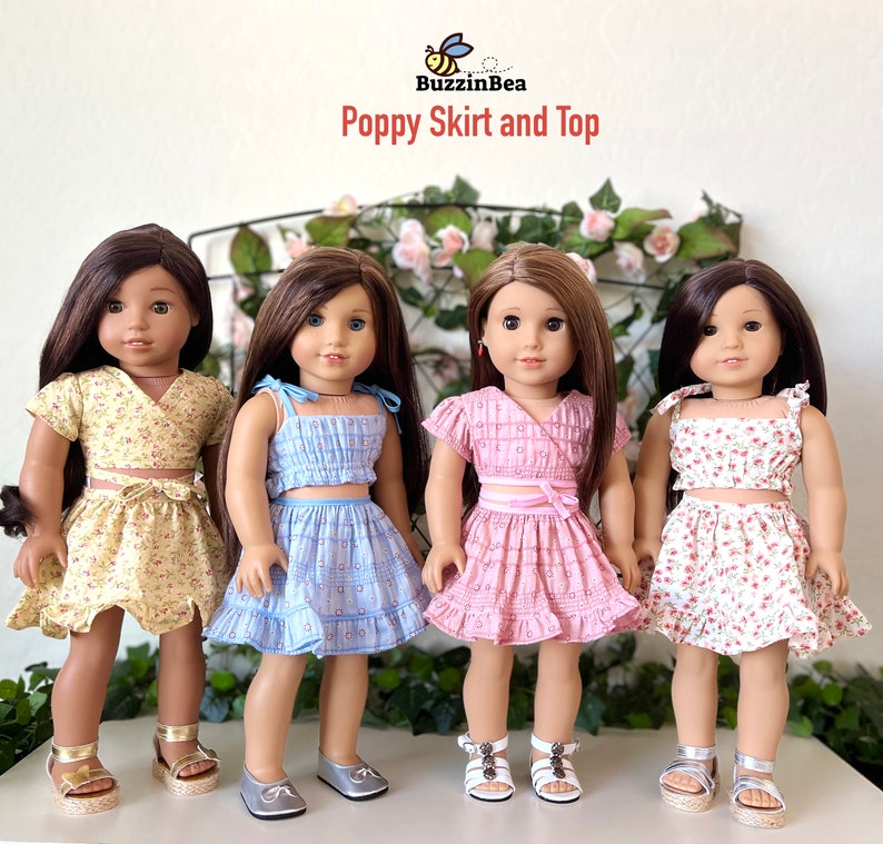 Poppy Skirt & Top 18 inch Dolls Pattern Designed to Fit Dolls such as American Girl® PDF image 6