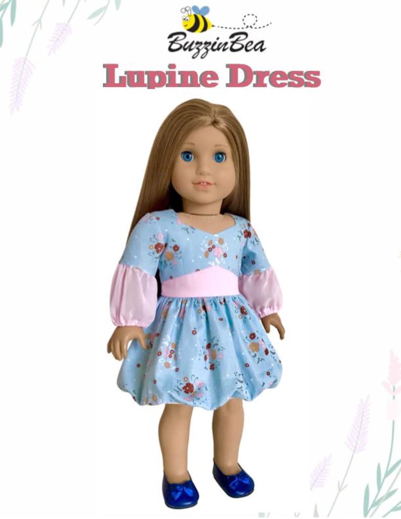 Lupine Dress Sewing Pattern for 18 Inch Dolls (PDF Pattern) image 3