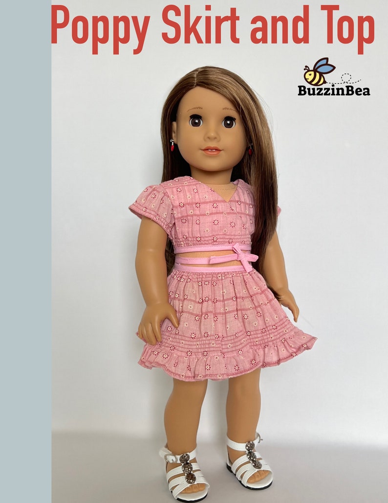 Poppy Skirt & Top 18 inch Dolls Pattern Designed to Fit Dolls such as American Girl® PDF image 4