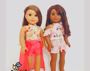 Dahlia Romper 18" Doll Clothes Pattern Designed to Fit Dolls such as American Girl®
