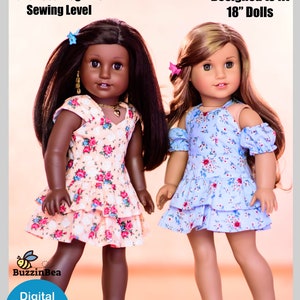 Rosa Dress 18&quot; Doll Clothes Pattern Designed to Fit Dolls such as American Girl®