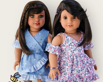 Chrysanthemum Dress 18" Doll Clothes Pattern Designed to Fit Dolls such as American Girl®