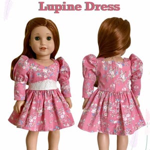 Lupine Dress Sewing Pattern for 18 Inch Dolls (PDF Pattern) image 2