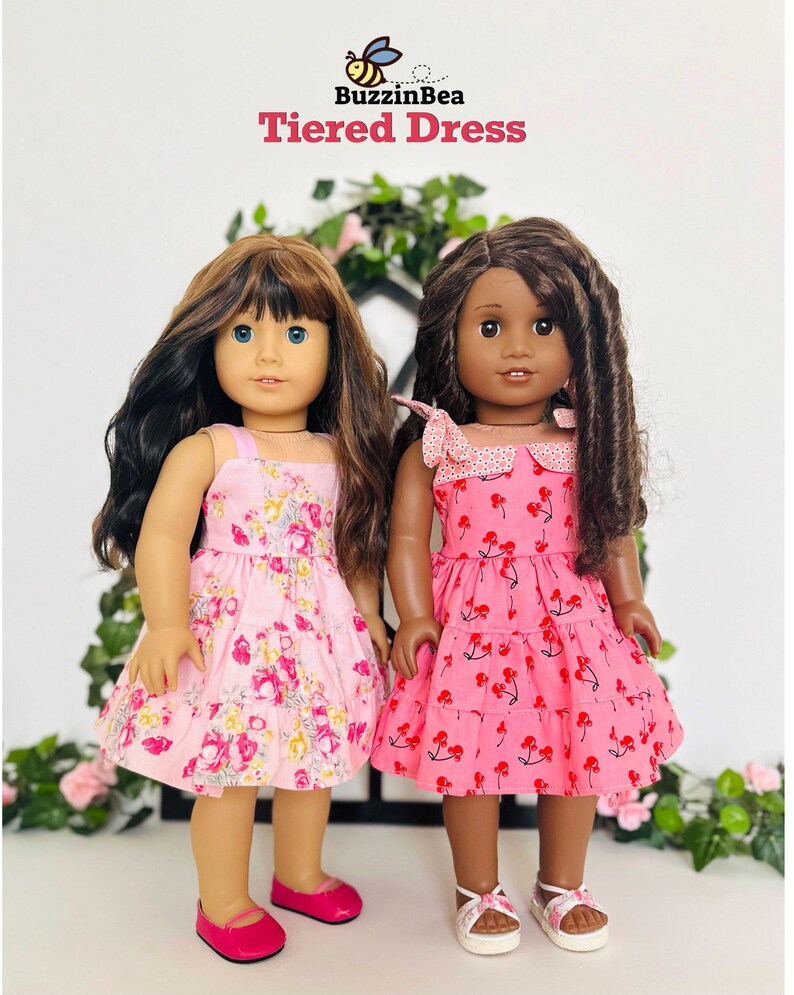 Tiered Dress for 18 inch Dolls such as American Girl ® - Digital PDF Sewing Pattern image 6