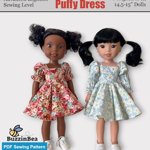 Puffy Dress Sewing Pattern for 14.5-15 Inch Dolls (Digital PDF)