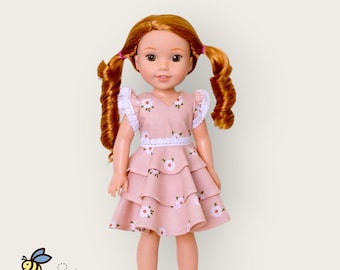 Layered Dress for 14.5 inch Dolls such as WellieWishers™ - Digital PDF Sewing Pattern