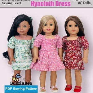 Modello di abito per bambola Hyacinth per bambole American Girl® da 18" (PDF)