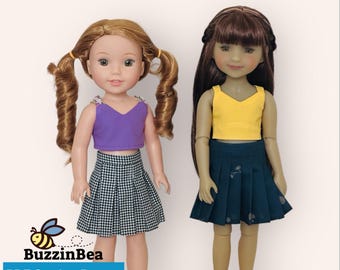 Cattleya Skirt and Top PDF Sewing Pattern for 14.5" Dolls