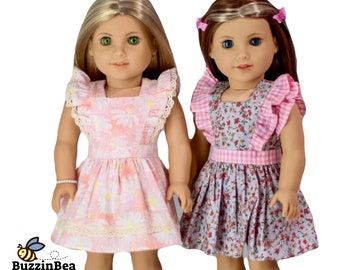 Aster Dress 18" Doll Clothes Pattern Designed to Fit Dolls such as American Girl® - PDF