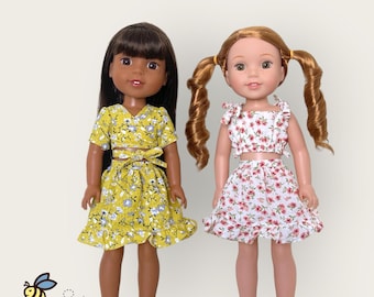 Poppy Skirt & Top Doll Clothes Pattern – Fits 14.5-15" Dolls (PDF)