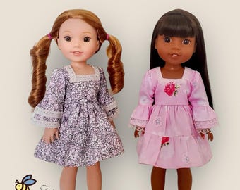 Robe camélia pour poupées de 14,5 pouces telles que WellieWishers™