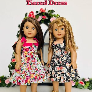 Tiered Dress for 18 inch Dolls such as American Girl ® - Digital PDF Sewing Pattern image 3