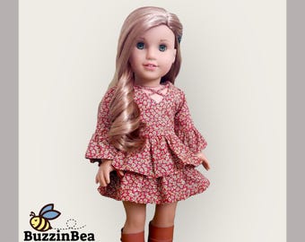 Primrose Dress PDF Sewing Pattern fits 18" Dolls such as American Girl®