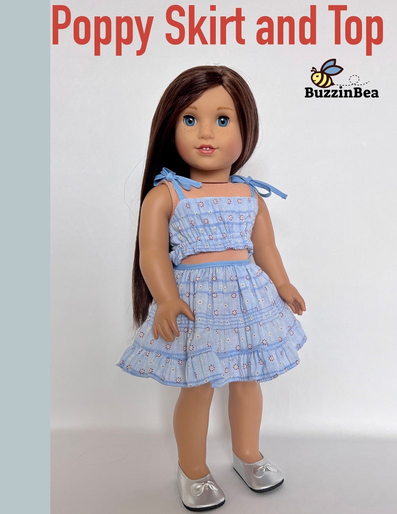 Poppy Skirt & Top 18 inch Dolls Pattern Designed to Fit Dolls such as American Girl® PDF image 5