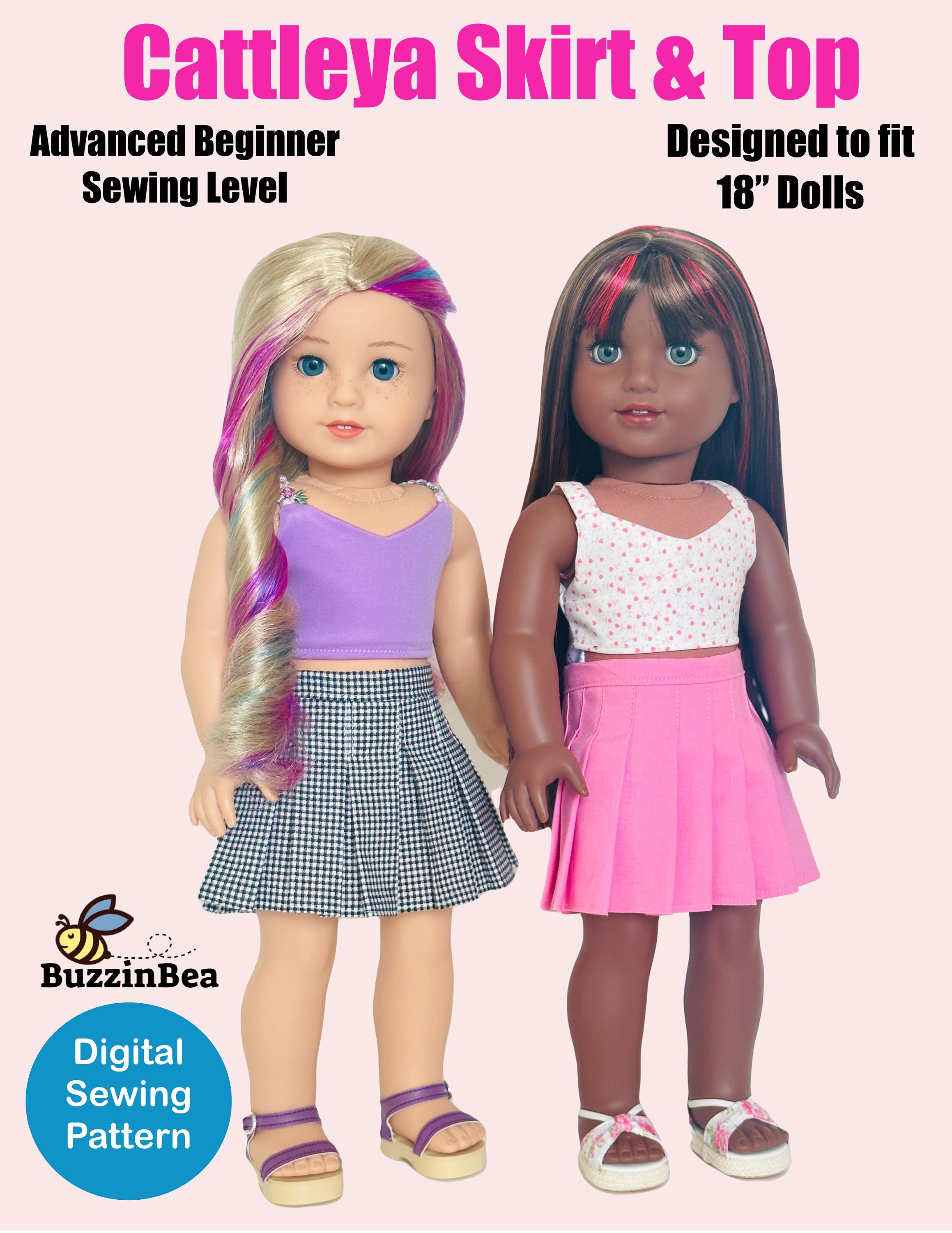 Nymphea Skirt & Top Set 18-inch Doll Clothes PDF Sewing Pattern – BuzzinBea  Doll Sewing Patterns