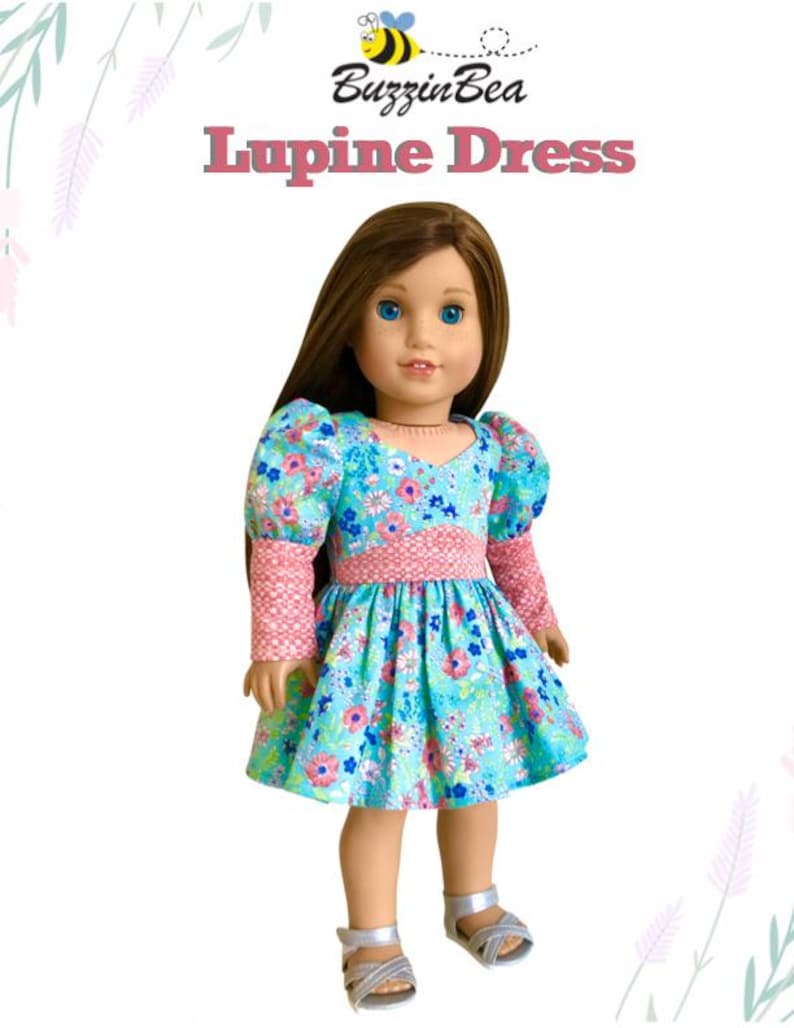 Lupine Dress Sewing Pattern for 18 Inch Dolls (PDF Pattern) image 4