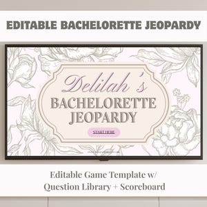 Editable Bachelorette Jeopardy Game Template, Bridal Shower Game (Canva)