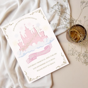 Modèle d&#39;Invitation Disney, animation de fête, modèle numérique, carte d&#39;anniversaire le plus joyeux anniversaire sur terre, modèle CANVA modifiable