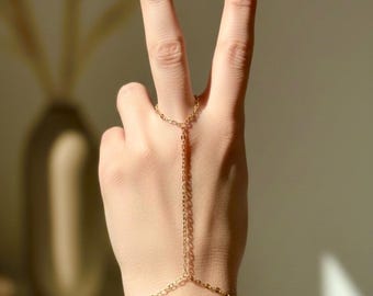 Hand Chain Bracelet | Custom Fit, Gold or Silver