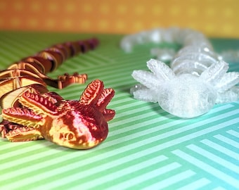 Articulated Axolotl Sensory Fidget Toy 20CM - 3D Printed