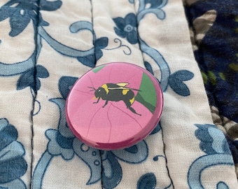 Bumblebee Pinback Button - 1.25"