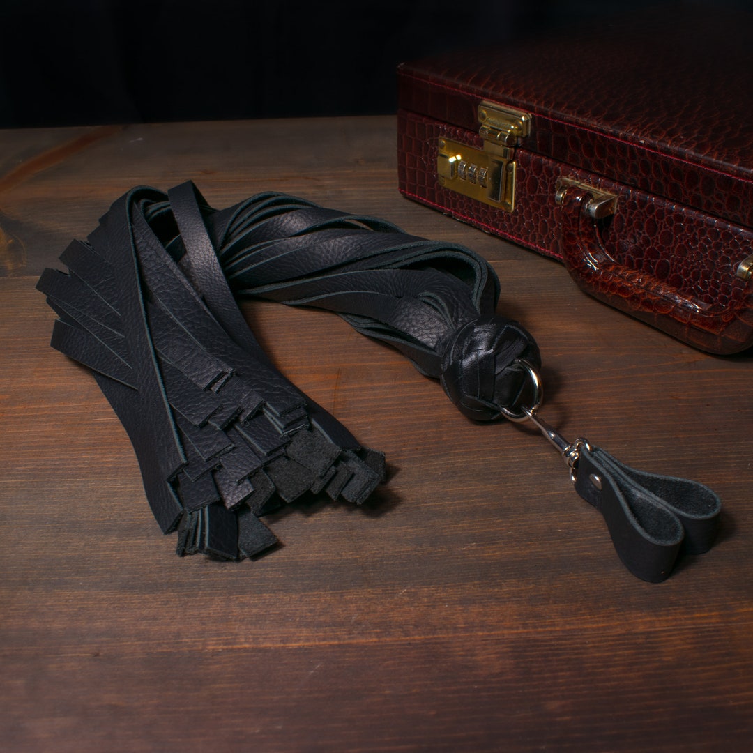 Black Leather Finger Floggers Etsy