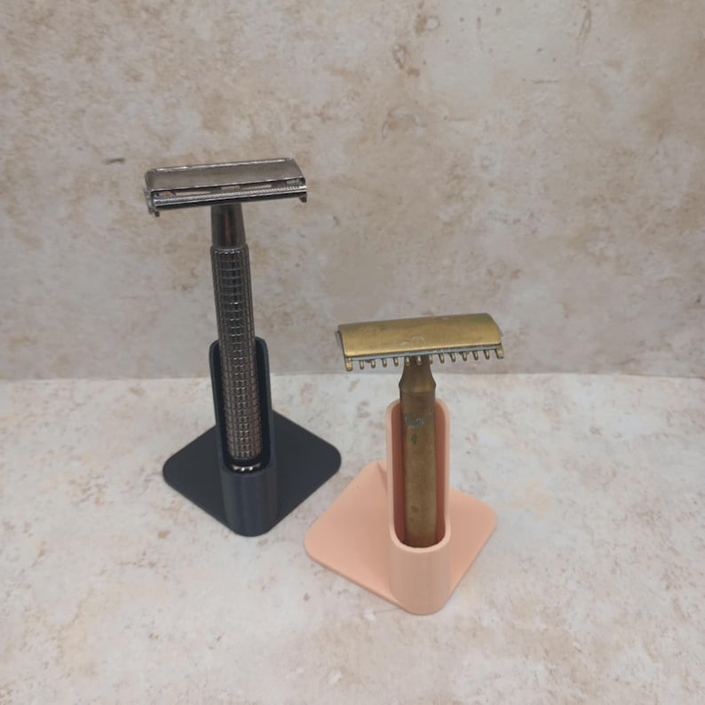 Safety Razor Display Stand: Square Base Holder | Veteran Made in AZ. - Etsy