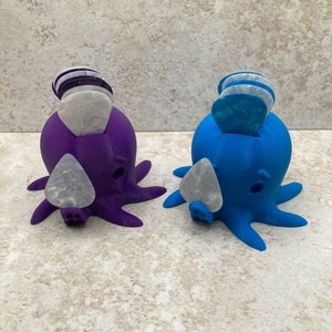 Soporte para púas de guitarra con forma de pulpo, colores personalizados / Hecho a mano por veteranos en Arizona.