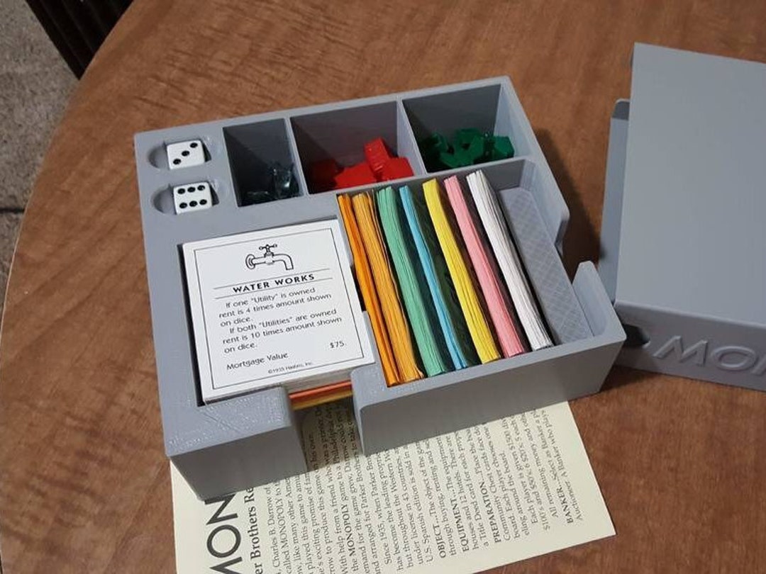 Monopoly Organizer, Monopoly Game Piece Storage - Etsy