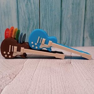 Guitar Pick Holder| Les Paul | Custom Colors | Great gift for musicians, Guitar players, Boyfriend, Husband | Active Duty Army Made in KS