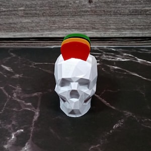Guitar Pick Holder | Geometric Skull | Custom Colors | Great gift for musicians, Guitar players, Boyfriend, Husband | Active Duty Army Made